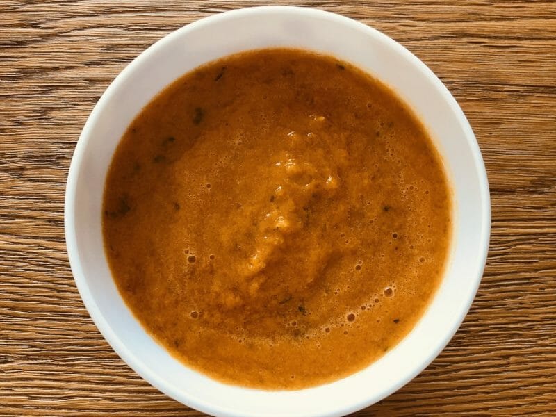 Cliquez pour zoomer ! Soupe froide aux poivrons rouges Thermomix par Mcgb