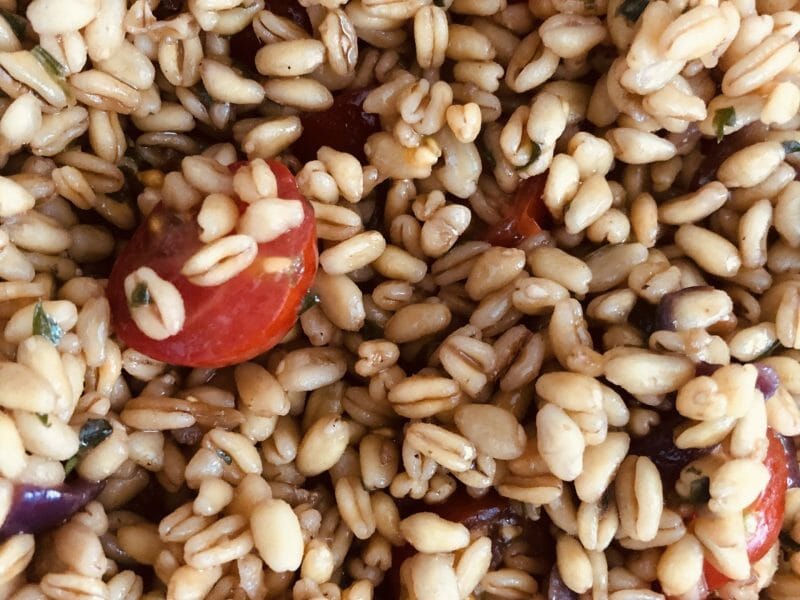 Cliquez pour zoomer ! Salade d’ebly, oignon caramélisé & mozzarella Thermomix par Mcgb