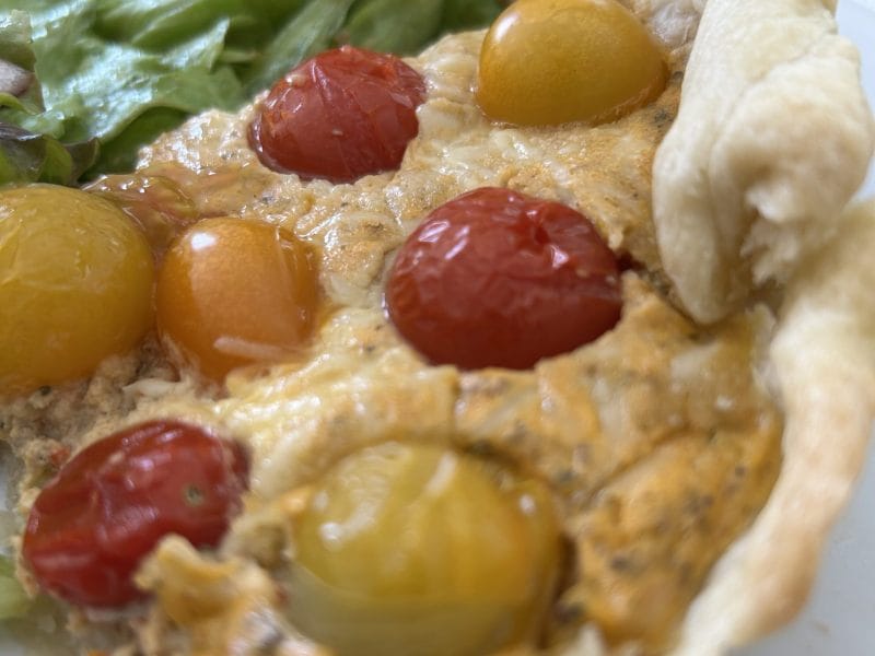 Cliquez pour zoomer ! Tarte aux tomates cerises et parmesan Thermomix par Mcgb