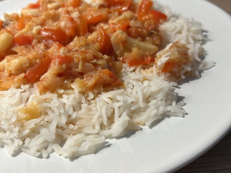 Cliquez pour zoomer ! Morue confite à l’ail Thermomix par Mcgb