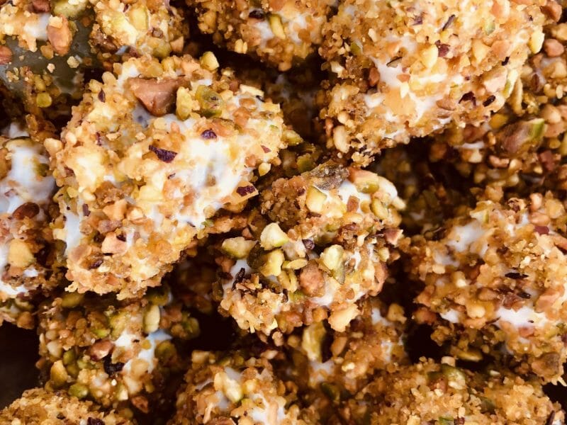 Cliquez pour zoomer ! Bouchées raisin chèvre et pistache Thermomix par Mcgb