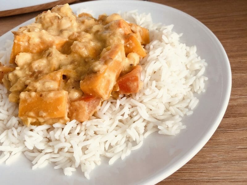 Cliquez pour zoomer ! Curry de butternut, pois chiches et lentilles Thermomix par Mcgb