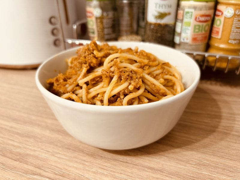 Cliquez pour zoomer ! Pâtes sauce bolognaise au potiron Thermomix par Mcgb