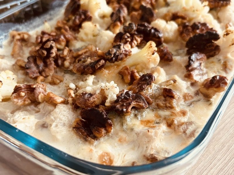 Cliquez pour zoomer ! Gratin de chou-fleur au gorgonzola et aux noix Thermomix par Mcgb