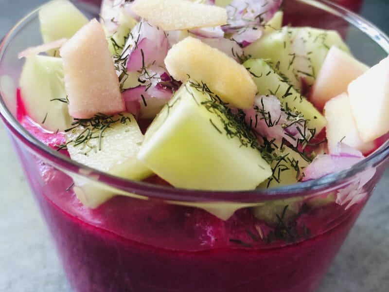 Cliquez pour zoomer ! Gaspacho de betterave et pomme Thermomix par Baroudeuse33