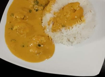 Cliquez pour zoomer ! Curry de crevettes au lait de coco au Thermomix