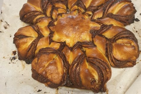 Cliquez pour zoomer ! Brioche étoilée au Nutella au Thermomix