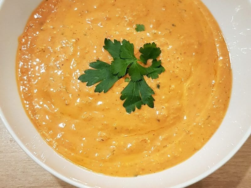 Cliquez pour zoomer ! Crème de poivrons à la feta Thermomix par guamo07