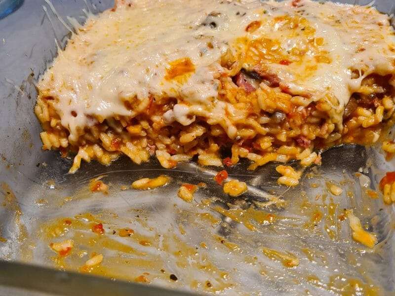 Cliquez pour zoomer ! Gratin de riz façon pizza Thermomix par noaclara