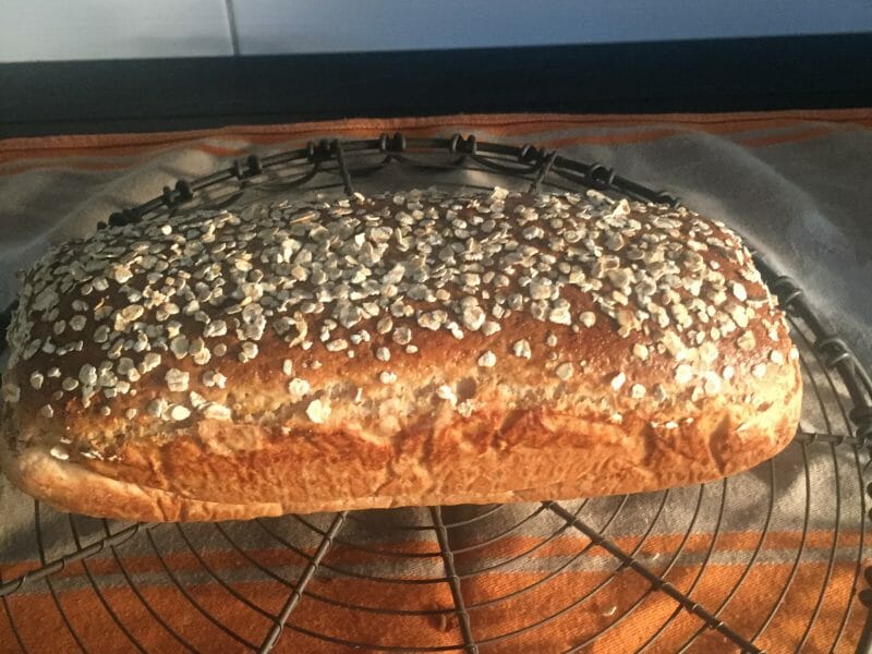 Cliquez pour zoomer ! Pain aux flocons d’avoine et au miel Thermomix par tchula