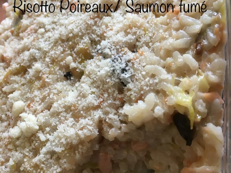 Cliquez pour zoomer ! Risotto poireaux et saumon fumé Thermomix par Nanou60972