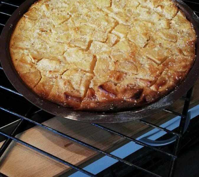 Cliquez pour zoomer ! Flognarde aux pommes (clafoutis aux pommes) Thermomix par Mylenemanc
