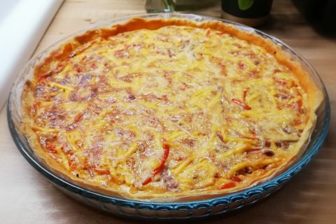Cliquez pour zoomer ! Quiche poivrons et chorizo Thermomix par Mylenemanc