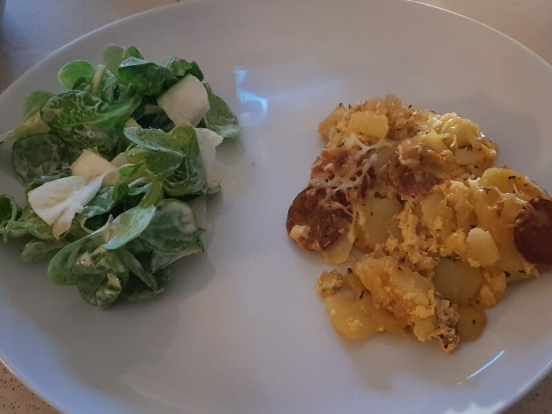 Cliquez pour zoomer ! Gratin de pommes de terre au chorizo Thermomix par EloMD