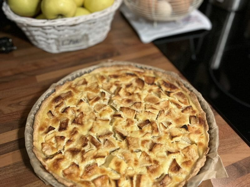 Cliquez pour zoomer ! Tarte normande aux pommes Thermomix par EloMD