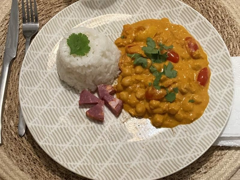 Cliquez pour zoomer ! Curry de pois chiches au lait de coco Thermomix par AmandineSla