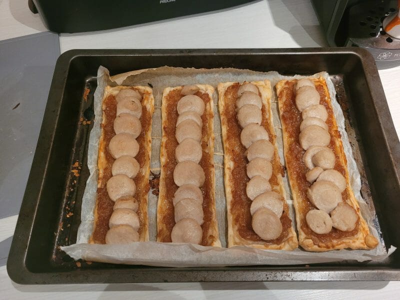 Cliquez pour zoomer ! Tarte de boudin blanc et chutney d’ananas Thermomix par meganesauvant