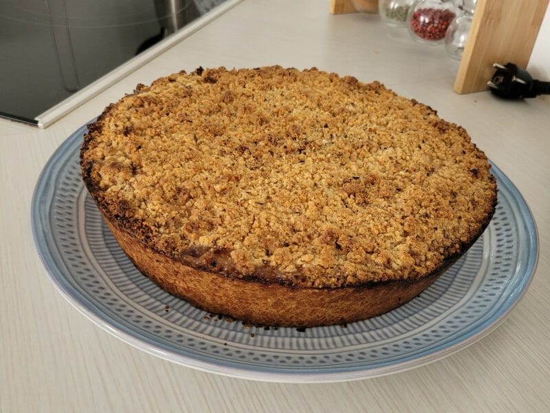 Cliquez pour zoomer ! Tarte aux pommes façon crumble Thermomix par meganesauvant