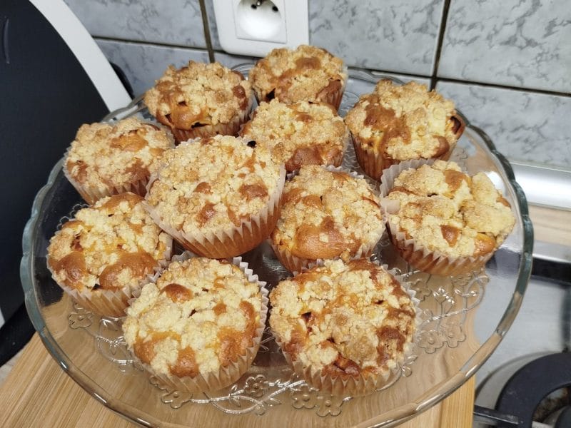 Cliquez pour zoomer ! Muffins aux pommes façon crumble Thermomix par giselle
