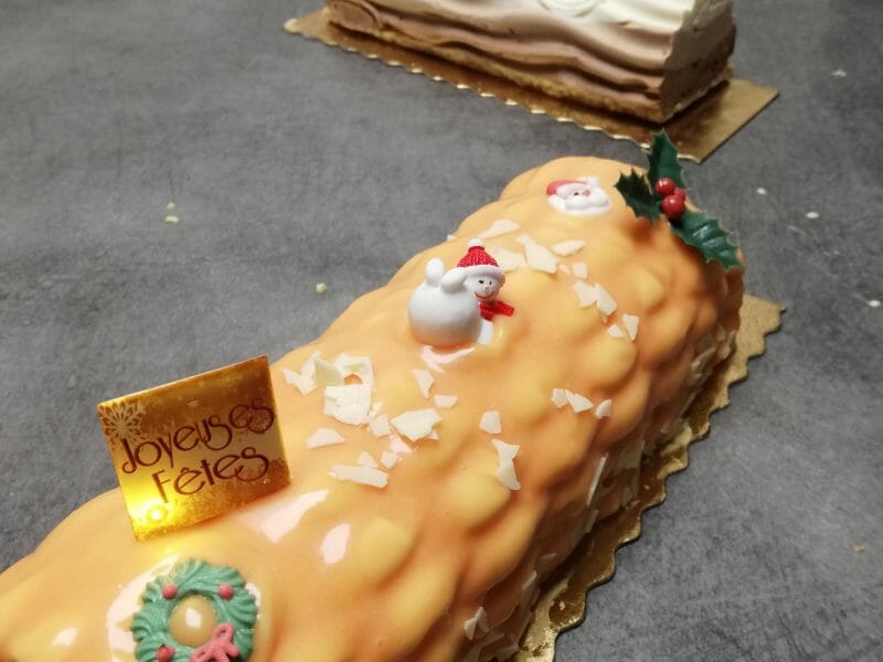 Cliquez pour zoomer ! Bûche glacée mangue et framboise Thermomix par giselle