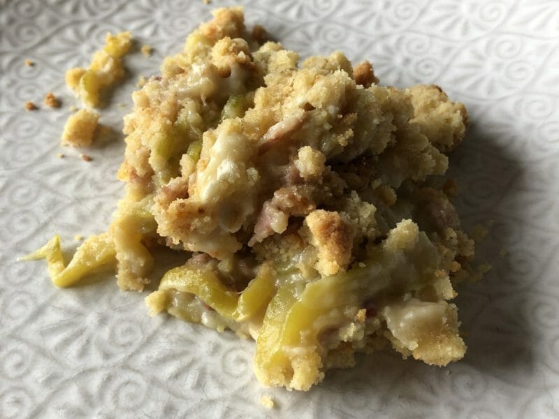 Cliquez pour zoomer ! Crumble courgettes, chèvre et lardons Thermomix par Camille