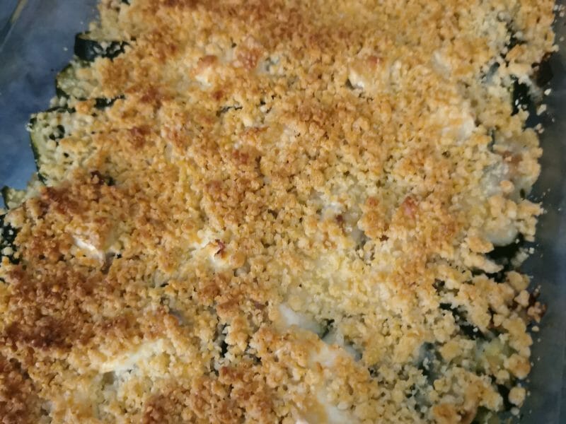 Cliquez pour zoomer ! Crumble courgettes, chèvre et lardons Thermomix par julouky