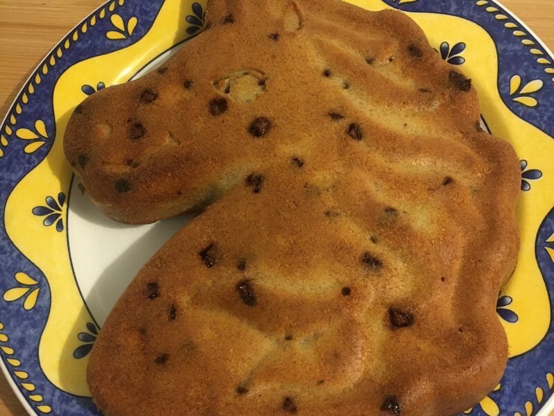 Cliquez pour zoomer ! Cake banane et pépites de chocolat Thermomix par Reglisse13