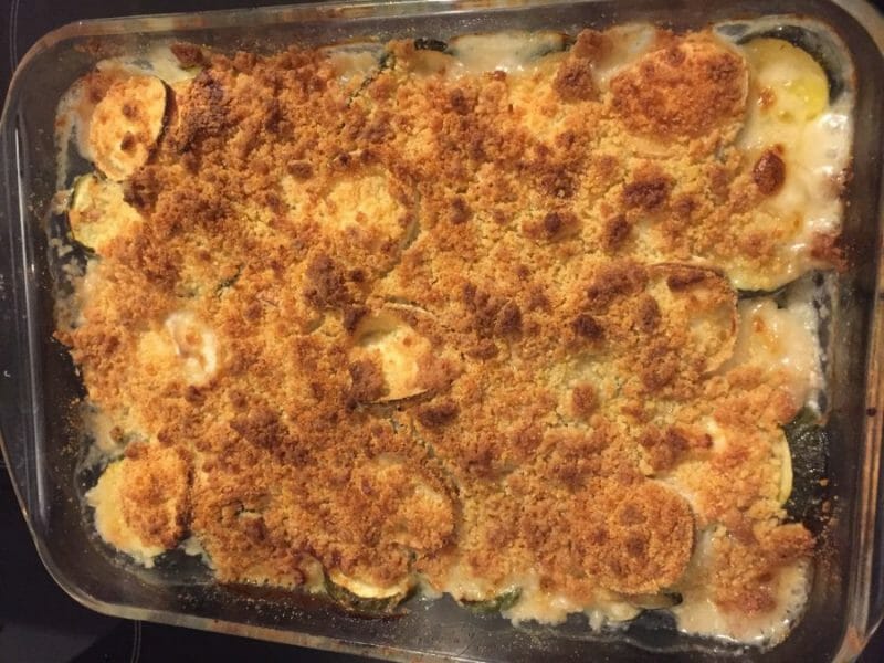Cliquez pour zoomer ! Crumble courgettes, chèvre et lardons Thermomix par Reglisse13