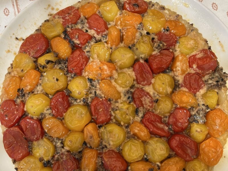 Cliquez pour zoomer ! Tatin de tomates cerises à la tapenade Thermomix par Esteseb