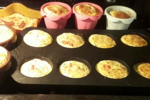 Cliquez pour zoomer ! Clafoutis de poireaux et lardons au Thermomix