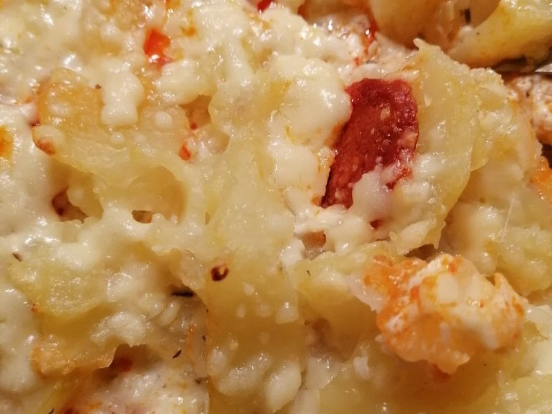 Cliquez pour zoomer ! Gratin de pommes de terre au chorizo Thermomix par MarieMei