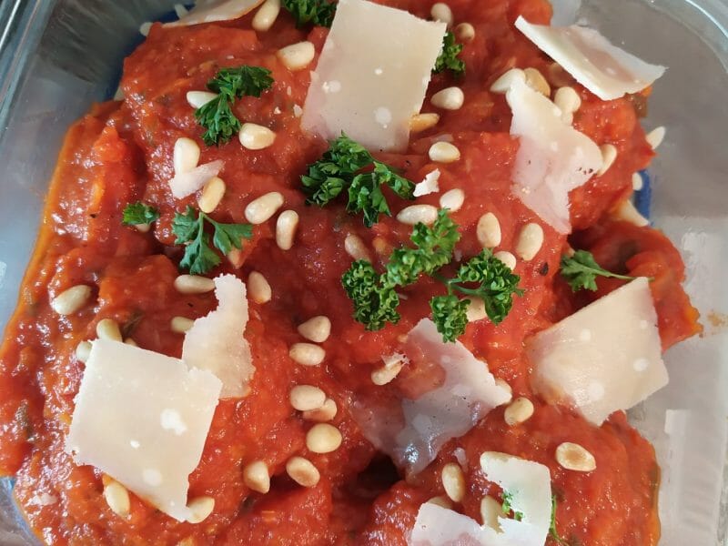 Cliquez pour zoomer ! Boulettes de ricotta sauce tomate Thermomix par lapoule01