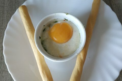 Cliquez pour zoomer ! Oeufs cocotte épinards et chorizo Thermomix par Sab41