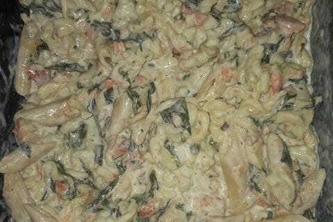 Cliquez pour zoomer ! One pot pasta – épinards et saumon fumé au Thermomix