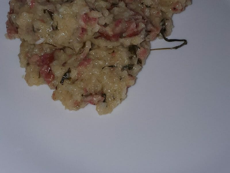 Cliquez pour zoomer ! Risotto à la saucisse fumée et au comté Thermomix par bouboucourage