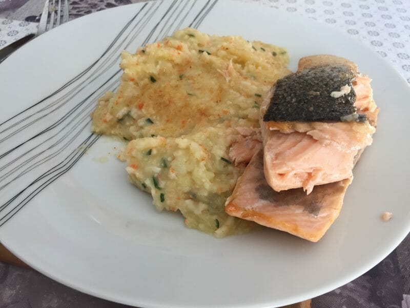 Cliquez pour zoomer ! Ecrasé de pommes de terre et saumon Thermomix par Aqua