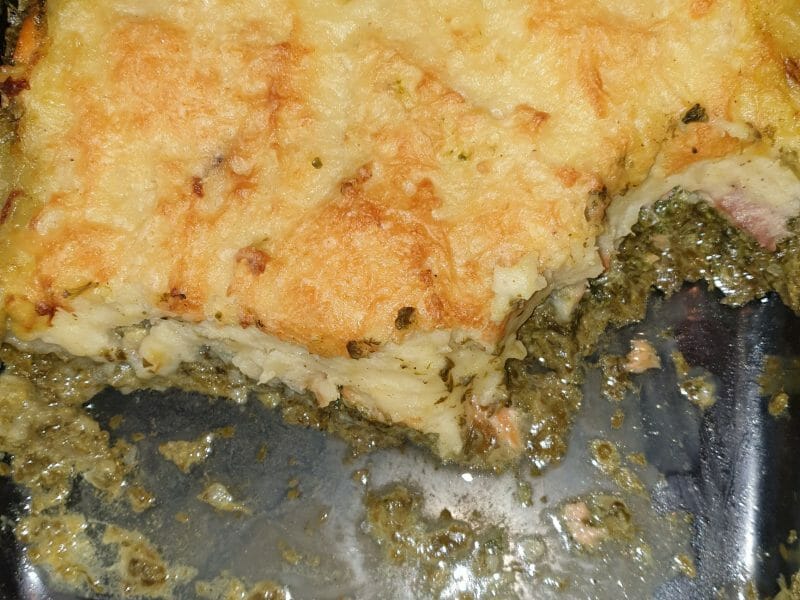 Cliquez pour zoomer ! Gratin de purée de pommes de terre aux épinards Thermomix par jen7