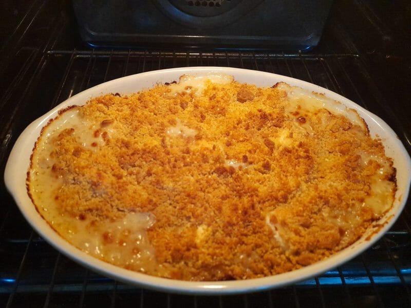 Cliquez pour zoomer ! Crumble courgettes, chèvre et lardons Thermomix par Maloutance