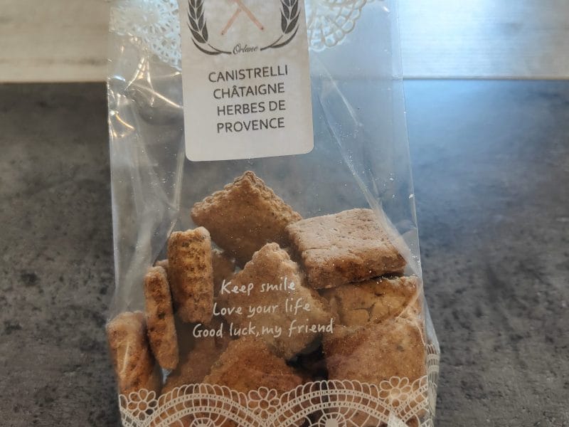 Cliquez pour zoomer ! Canistrelli salés à la châtaigne et aux herbes Thermomix par Galina