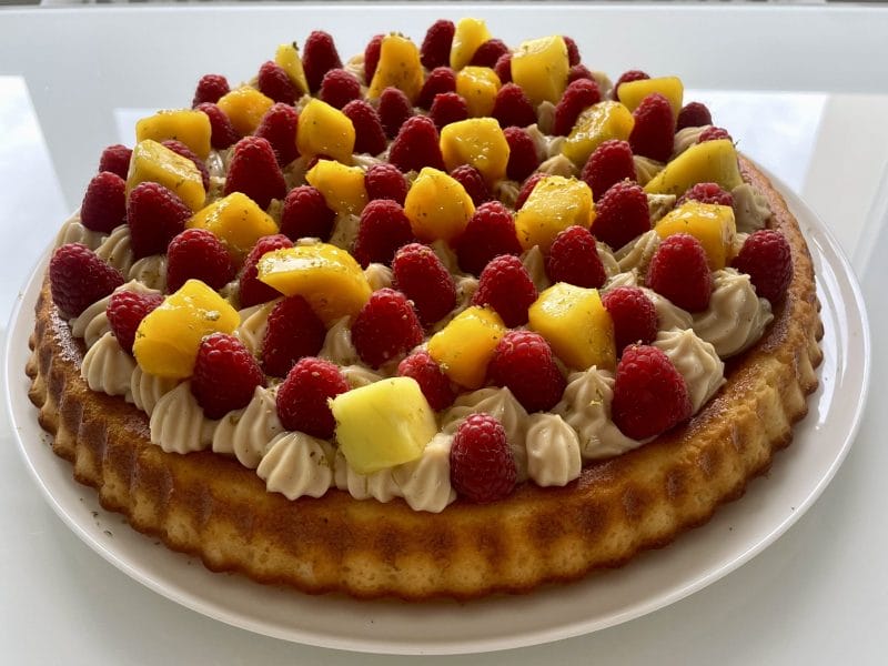 Cliquez pour zoomer ! Tarte renversée aux fruits rouges et citron vert Thermomix par AnaYs