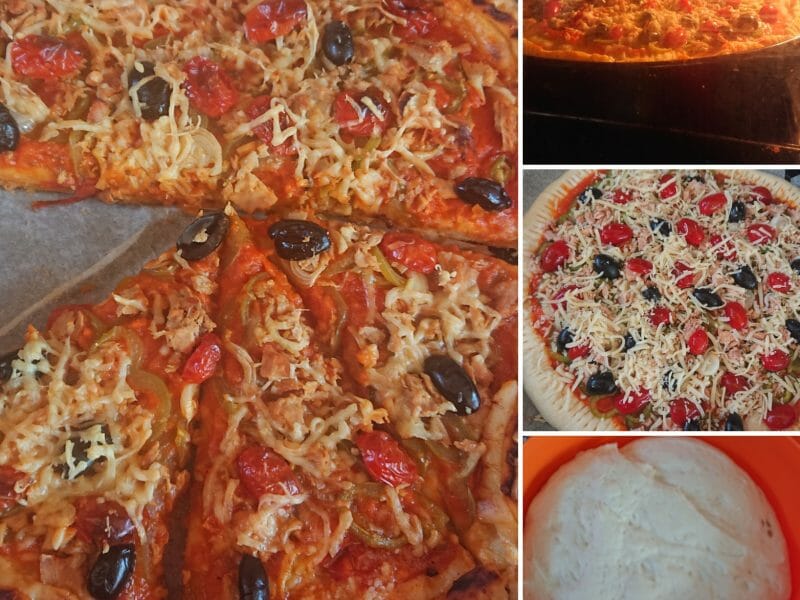 Cliquez pour zoomer ! Pizza au thon et aux olives Thermomix par Yousrak