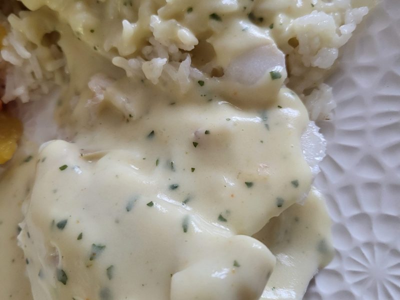 Cliquez pour zoomer ! Filet de cabillaud et sa sauce persillée Thermomix par caramel21