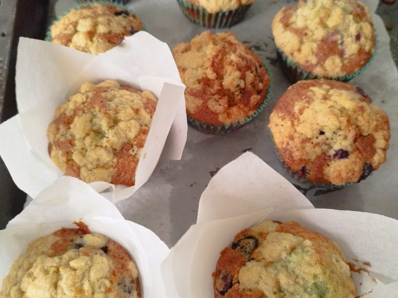 Cliquez pour zoomer ! Muffins aux mûres façon crumble Thermomix par Candy7