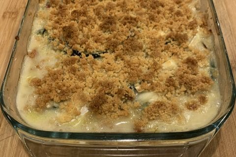 Cliquez pour zoomer ! Crumble courgettes, chèvre et lardons Thermomix par Melitaa