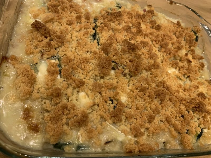 Cliquez pour zoomer ! Crumble courgettes, chèvre et lardons Thermomix par Melitaa