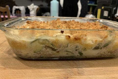 Cliquez pour zoomer ! Crumble courgettes, chèvre et lardons Thermomix par Melitaa