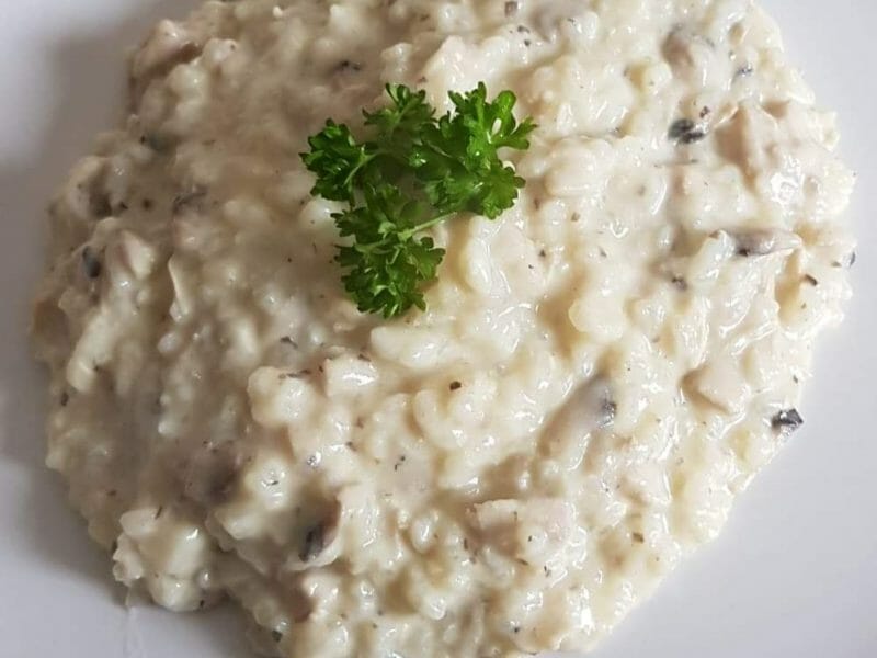Cliquez pour zoomer ! Risotto poulet et champignons Thermomix par kriskall