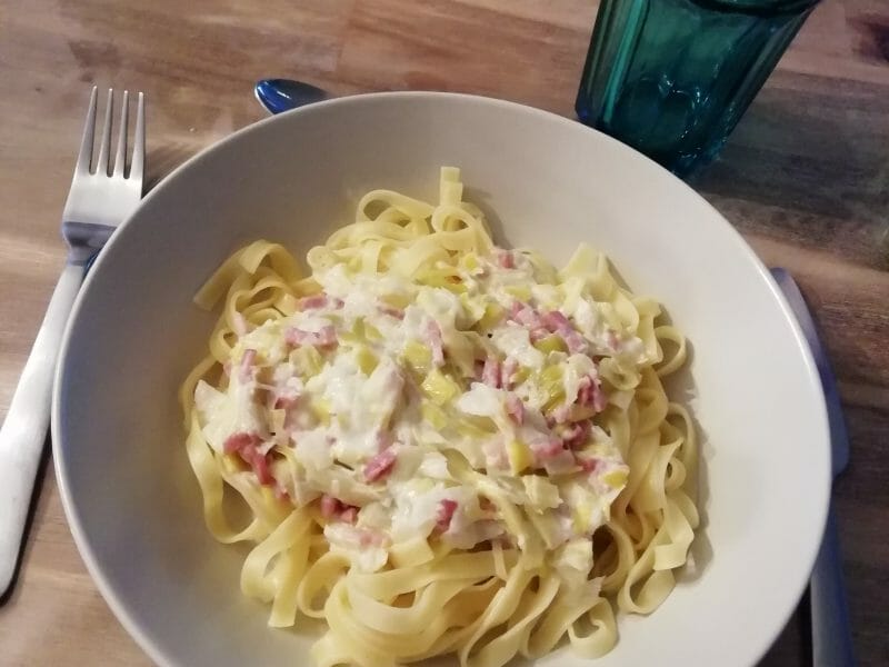 Cliquez pour zoomer ! Tagliatelles à la crème de poireaux Thermomix par LauraLaura21