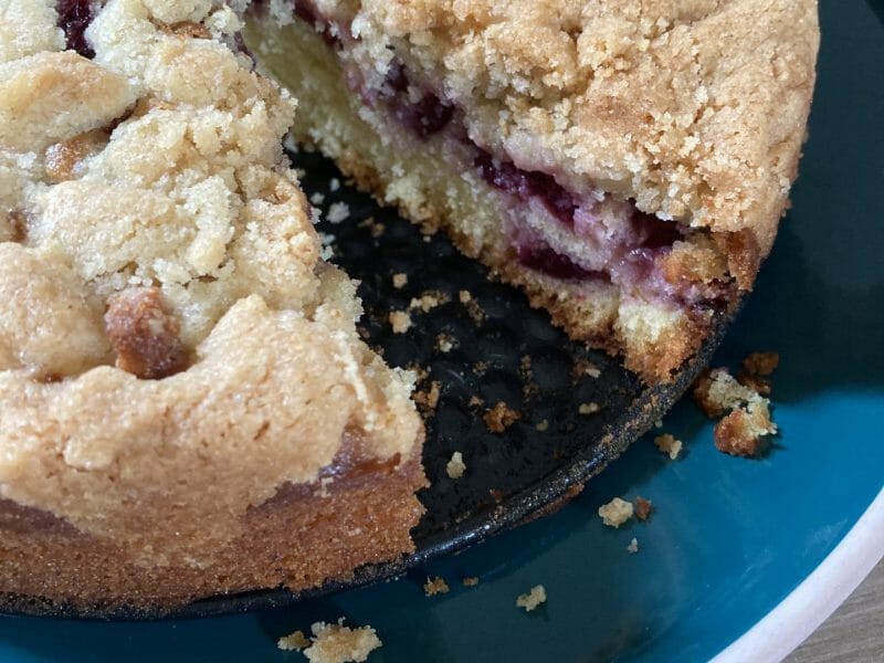 Cliquez pour zoomer ! Crumb cake framboises Thermomix par lilycoud