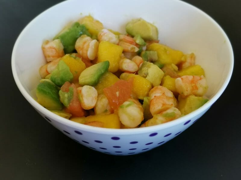 Cliquez pour zoomer ! Ceviche de crevettes, mangue, avocat Thermomix par Zou